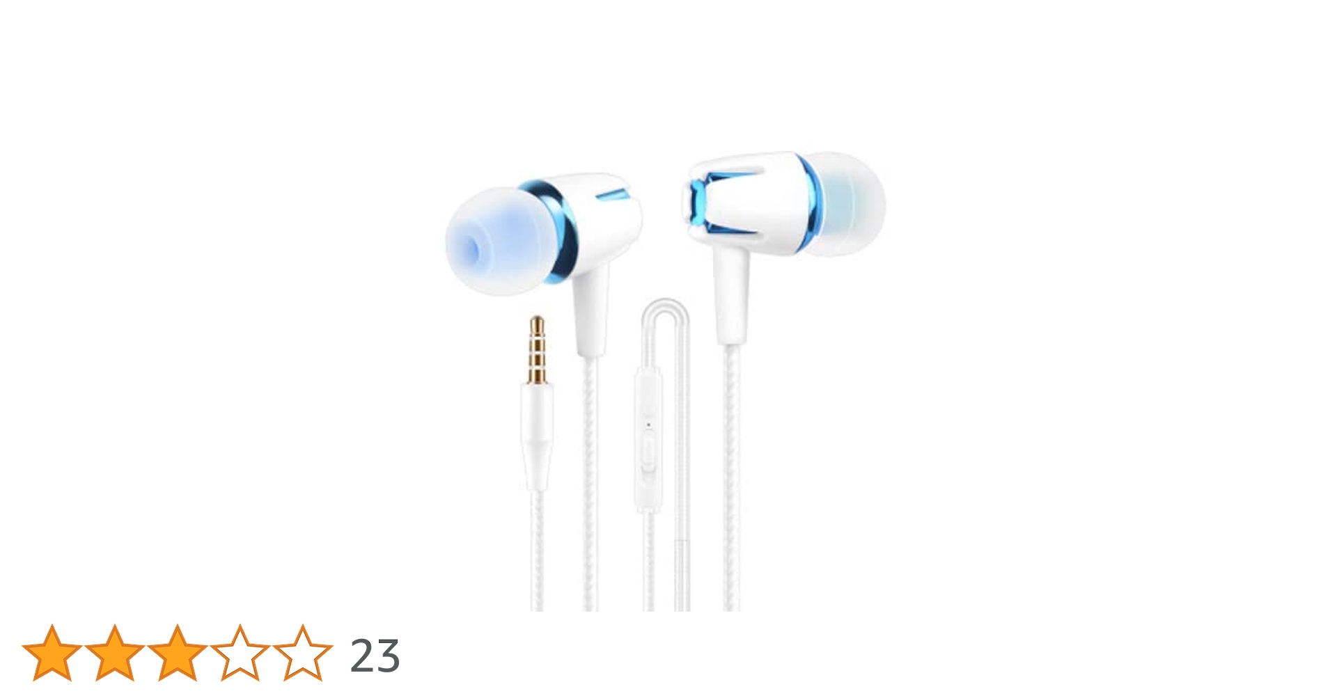 Amazon.co.jp: イヤホン 有線 マイク ホワイト×ブルー おしゃれ